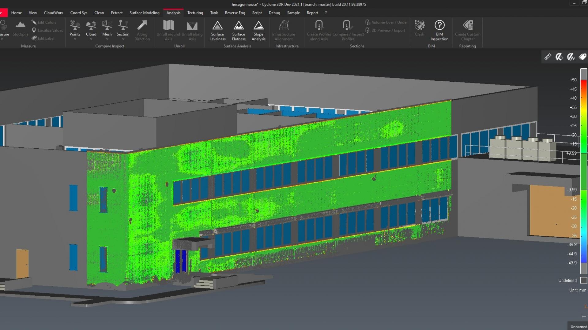 Analysearbejdet kan foretages i felten med Leica's 3DR Touch App.