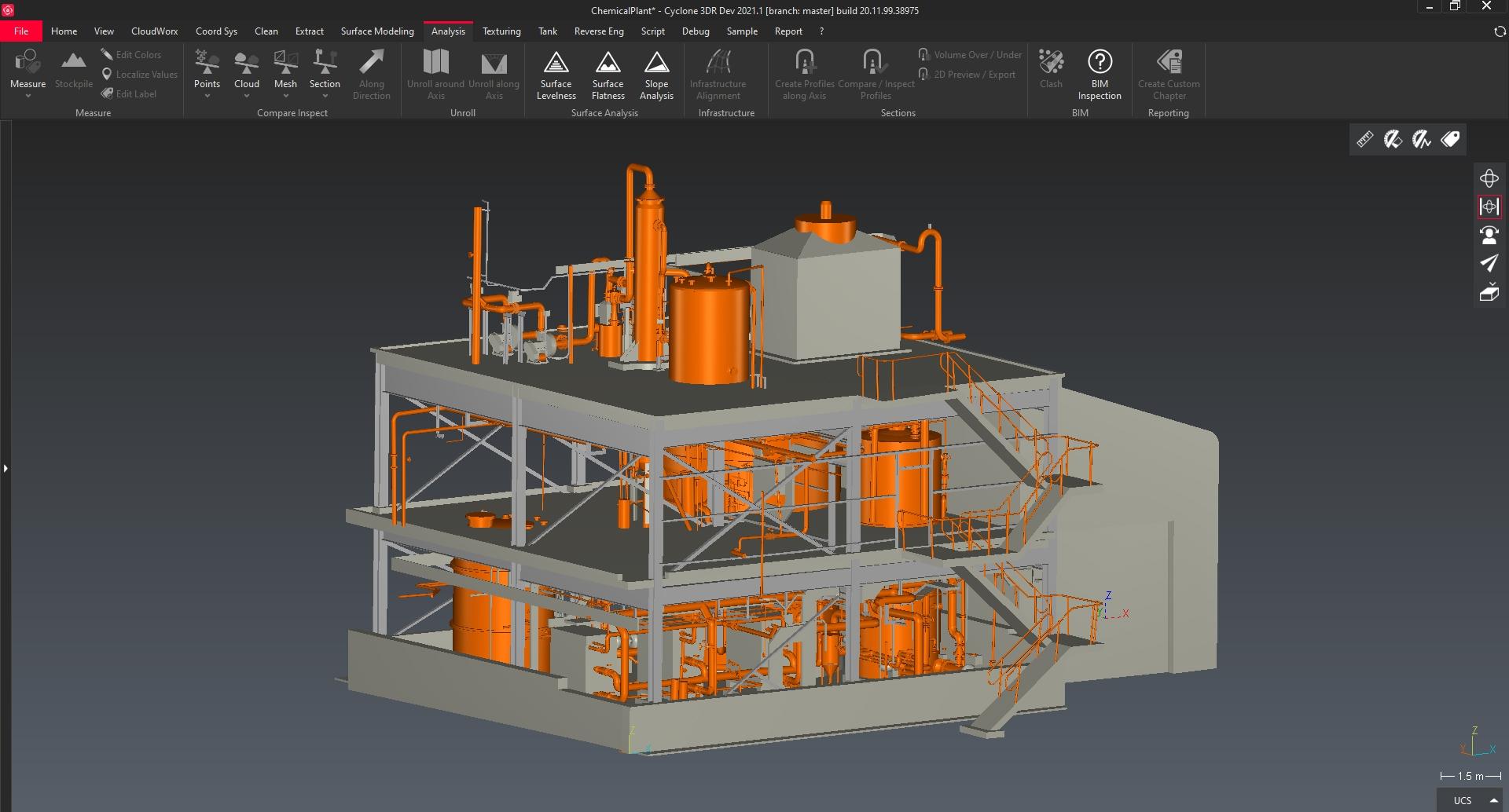 Punktskyer er det perfekte digitale grundlag for ethvert arbejde i CAD programmer. Punktskyerne giver ikke blot en omfangsrig og præcis model men leverer også en komplet visuel og geometrisk repræsentation af virkeligheden, som gør selv de mest udfordrende designprocesser enkle. Rør-, el- og ventilationssystemer er ikke længere tidskrævende på grund af deres særlige geometriske former, men kan nu automatisk modelleres ved hjælp af Leica's standard vækrtøjer; Cyclone Register360, Cyclone Cloudworx og Cyclone 3DR.