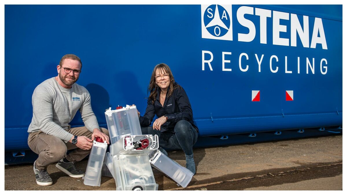 Et samarbejde mellem LAUFEN og Stena Recycling giver nyt liv til plastiskcisternen i dit toilet