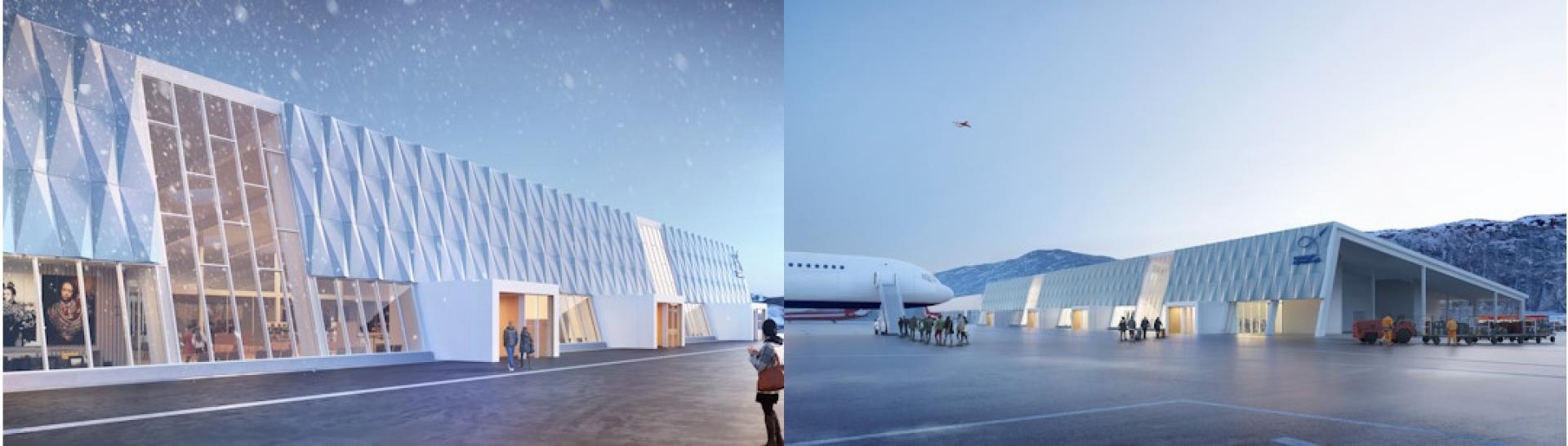 Terminalbygningen i den nye internationale lufthavn i Ilulissat er tegnet af Arkitekt Andersen & Sigurdsen i København samt det islandske ingeniørfirma VERKIS. Servicebygning, AFIS Tårn og Generatorbygning er tegnet af arkitekt Peter Poulsen i København samt ingeniør Torben Melgaard fra Randers. Bjarke Fuglsang Cortes fra KJ Greenland føjer i øvrigt til, at man altid mangler tømrere, murere, betonfolk, byggeledere med håndværksbaggrund samt praktikanter fra byggefagene.