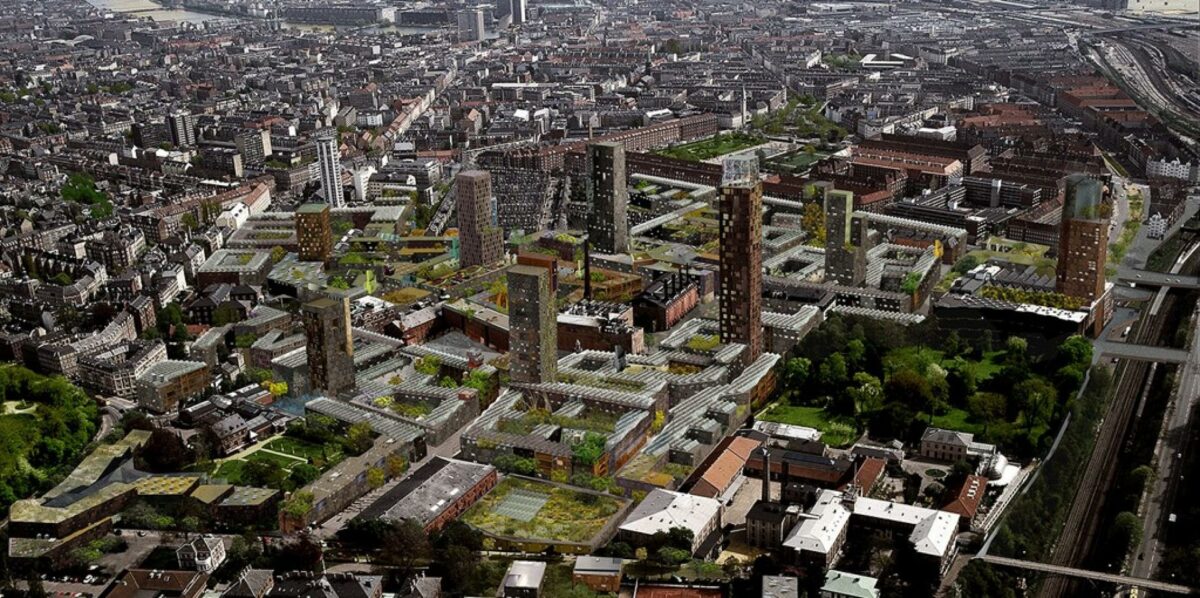 Størrelsen på de i alt 32 nye lejligheder vil spænde fra 47 kvadratmeter til 68 kvadratmeter. Illustration: Carlsberg Byen.