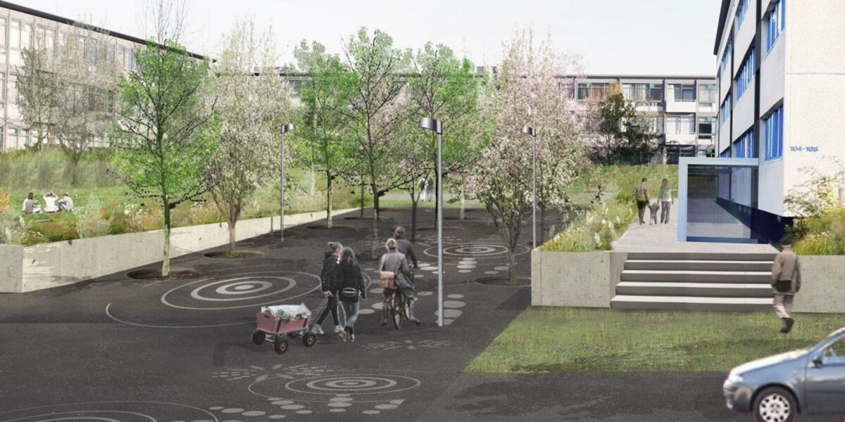 STB BYG A/S har vundet entreprisen på den omfattende renoveringsopgave af 189 lejligheder i Korskærparken for Boligkontoret Fredericia. Pressefoto.