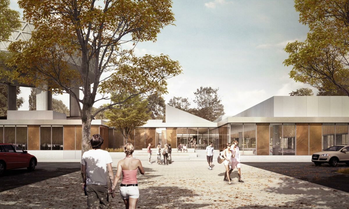 Det kommende Roskilde Badet. Illustration fra vinderforslaget.