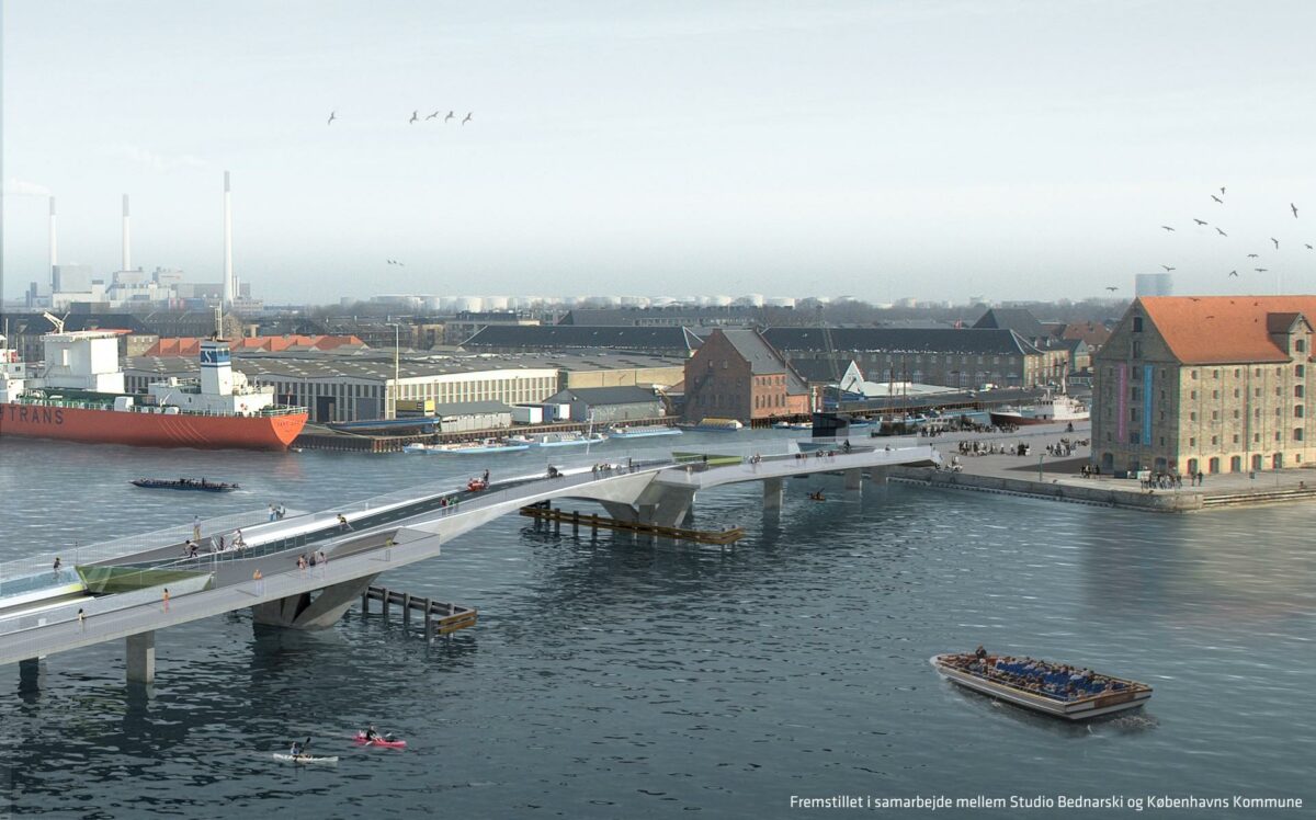 Broen over Inderhavnen bliver yderligere forsinket. Foto: Københavns Kommune.