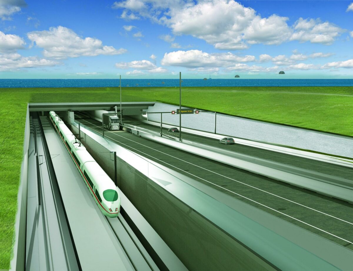 Elektrificeringen af jernbanen på den tyske side af Femern Bælt bliver tre år forsinket. Visualisering: Femern A/S.