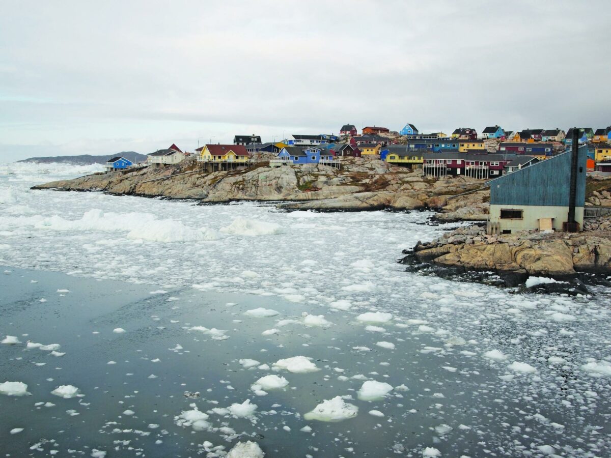 Ved Ilusat i Vestgrønland skal der bygges et nyt turistcenter, hvor besøgende kan opleve konsekvenserne af klimaforandringerne. Foto: Dansk Bygningsarv.