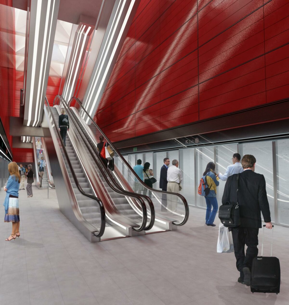 Sådan bliver metrostationen på Københavns Hovedbanegård. Illustration: Metroselskabet.