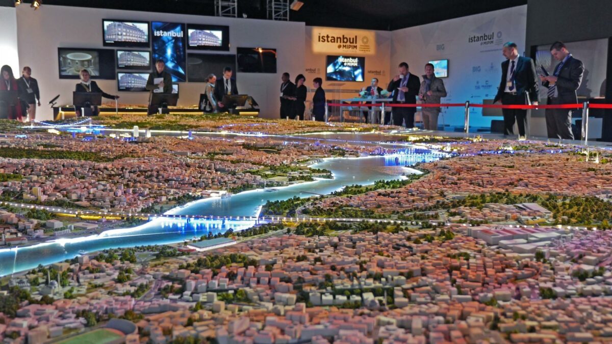 Denne 100 kvm. store model viser Istanbul i 1:1000. Foto: MIPIM.