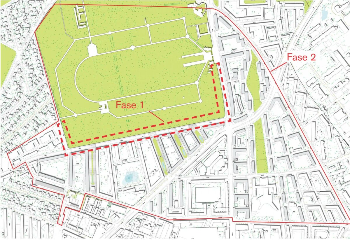 Vandkunsten skal i samarbejde med Schul Landskabsarkitekter og Orbicon udarbejde en masterplan for området. Illustration: Tegnestuen Vandkunsten.