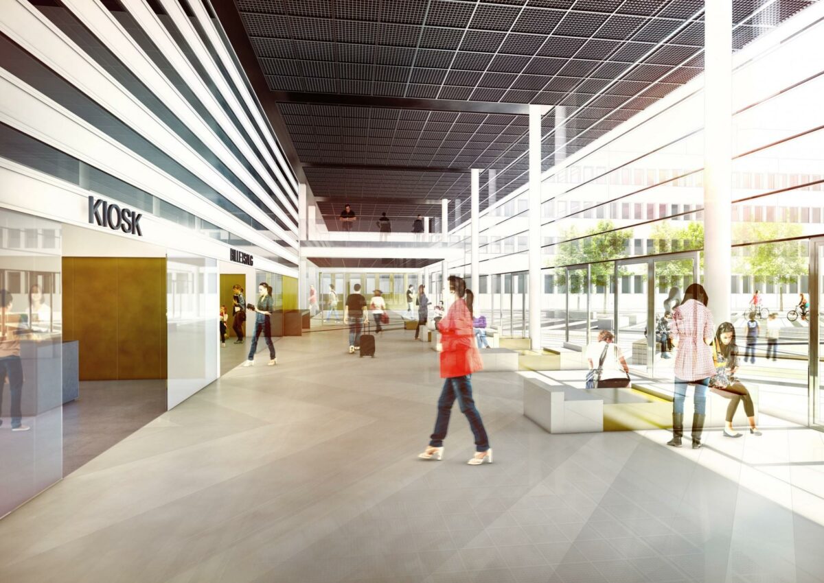 Kjaer & Richter skal tegne den 880 kvadratmeter store busterminal i Herning. Illustration: Kjaer & Richter.