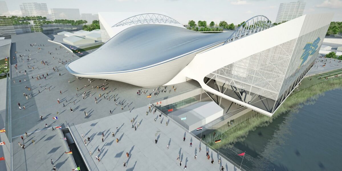 Det olympiske svømmestadion i London var blandt de mange omfattende nybyggerier til legene i 2012. Arkivfoto: Tom Last / David Poultney.
