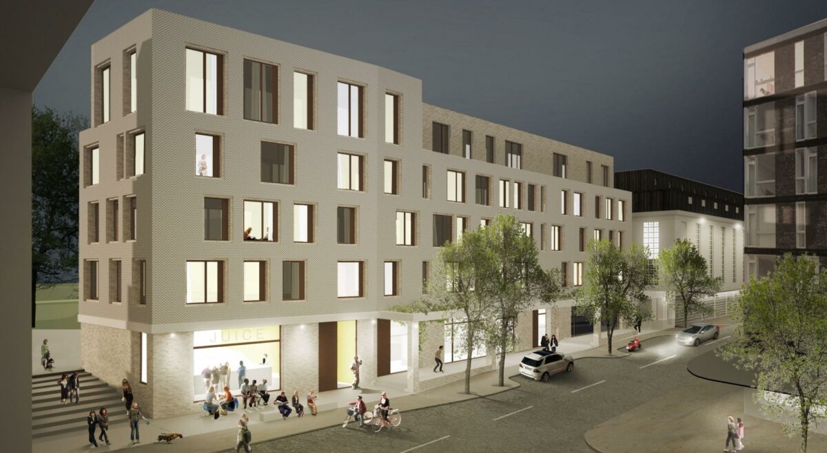 De 22 forskerboliger står klar til indflytning næste år. Visualisering: Praksis Arkitekter.