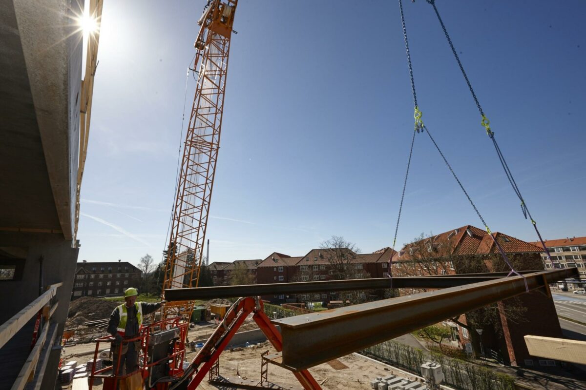 Det endte med at blive 5E Byg, der sammen med Årstiderne Arkitekter og Cowi vandt opgaven om at stå for byggeriet af parkeringshuset på Bispebjerg Hospital. Foto: Byggeriets Billedbank.