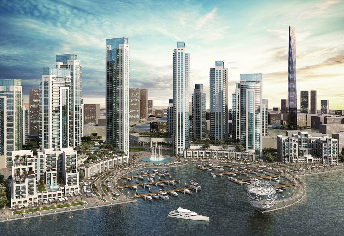 Dubai er et område, hvor bygherrerne gerne vil overgå hinanden. Som byplanlægger har man derfor mulighed for at realisere nogle ret vilde ideer. Illustration: Atkins.