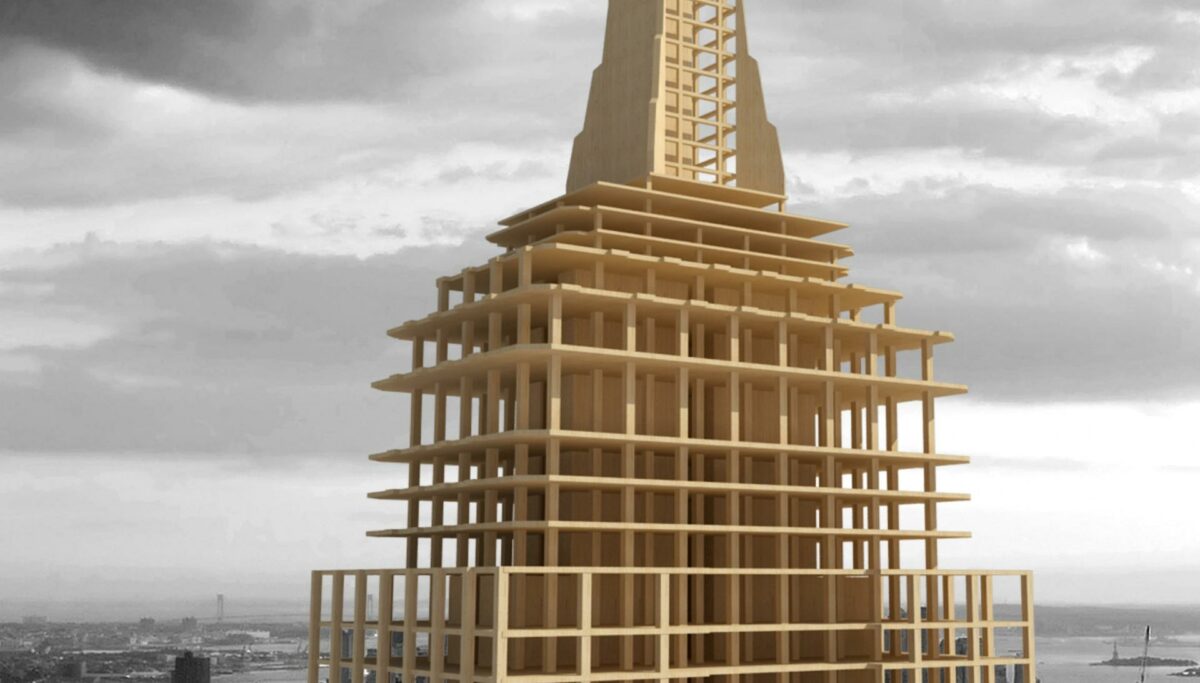 Metsä Woods "Plan B"-kampagne bygger på ideen om, at træ altid bør betragtes som et reelt alternativ. Illustration: Metsä Wood.