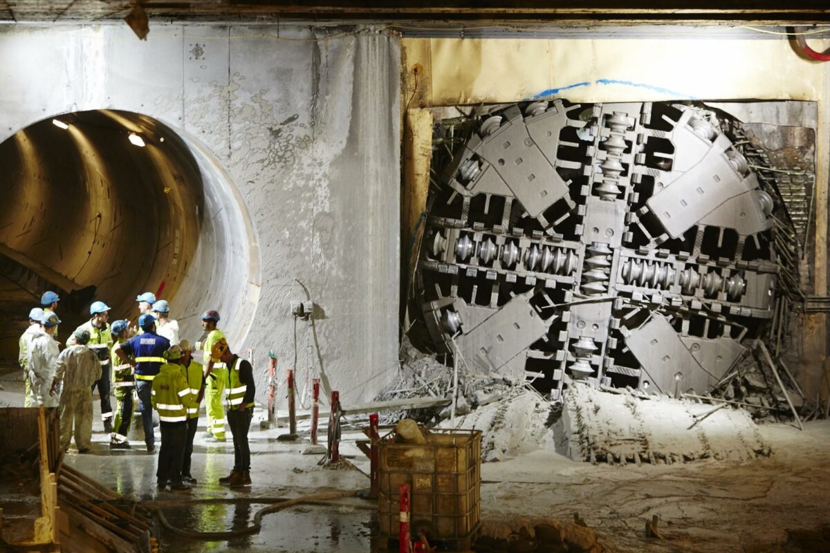 Udgravningen til hovedstadens nye metrolinje, Cityringen, er nu afsluttet på Vesterbro og Frederiksberg. Dermed er mere end 40 procent af den kommende metrolinje udgravet. Foto: Metroselskabet/Pelle Rink.