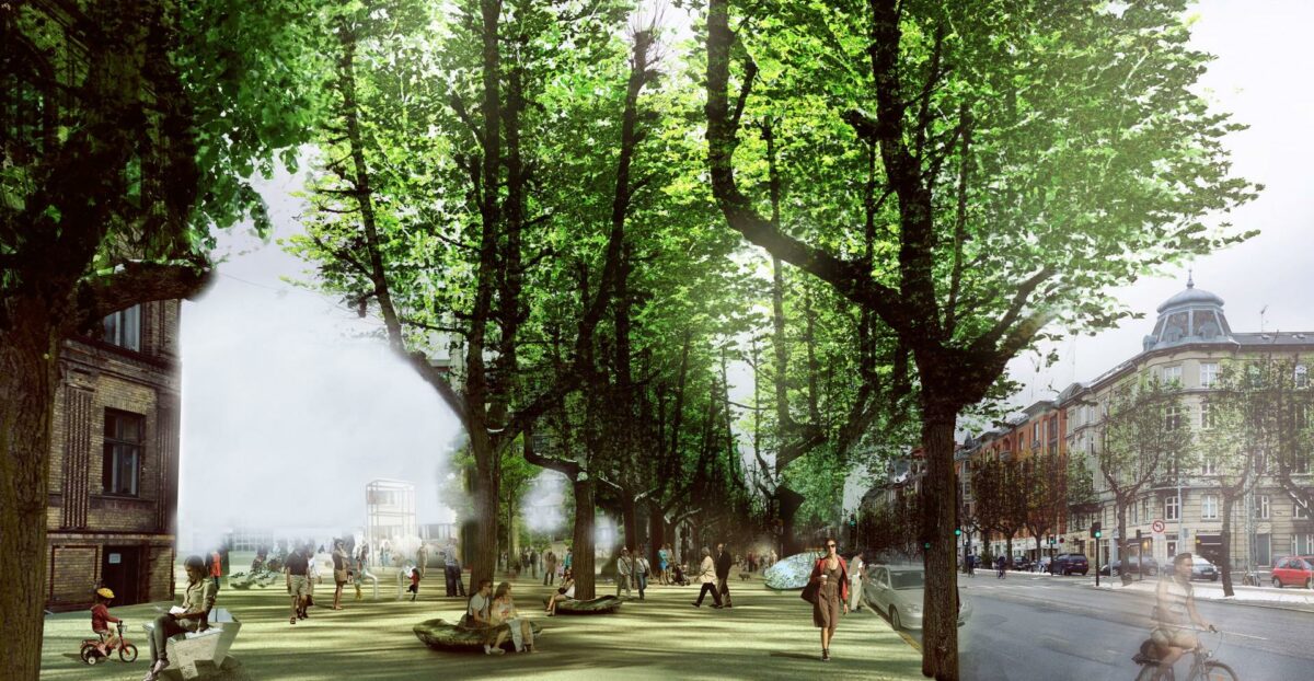 Grunden på hjørnet af Frederiksberg Allé og Platanvej udbydes nu i en bygherrekonkurrence. Pressefoto.