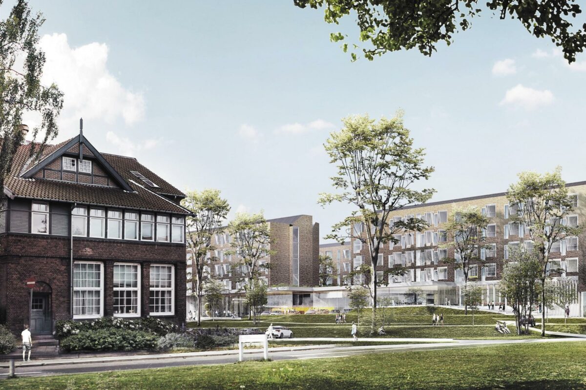 Vinderprojektet har klare referencer til Københavns Nordvest-kvarter og spiller fint sammen med de fredede bygninger. Illustration: KHR, WHR og Arup.