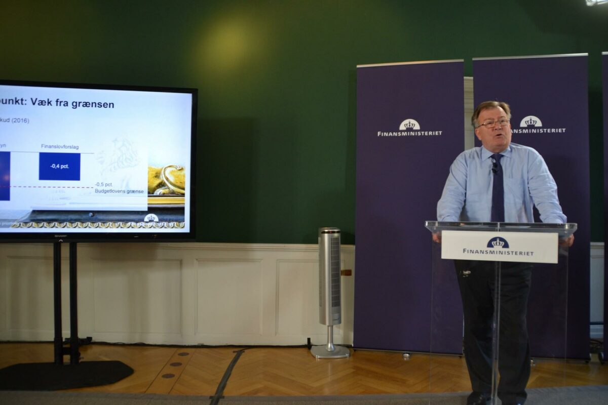 Finansministeren præsenterede tirsdag formiddag regeringens udspil til næste års finanslov. Foto: Dan Bjerring.