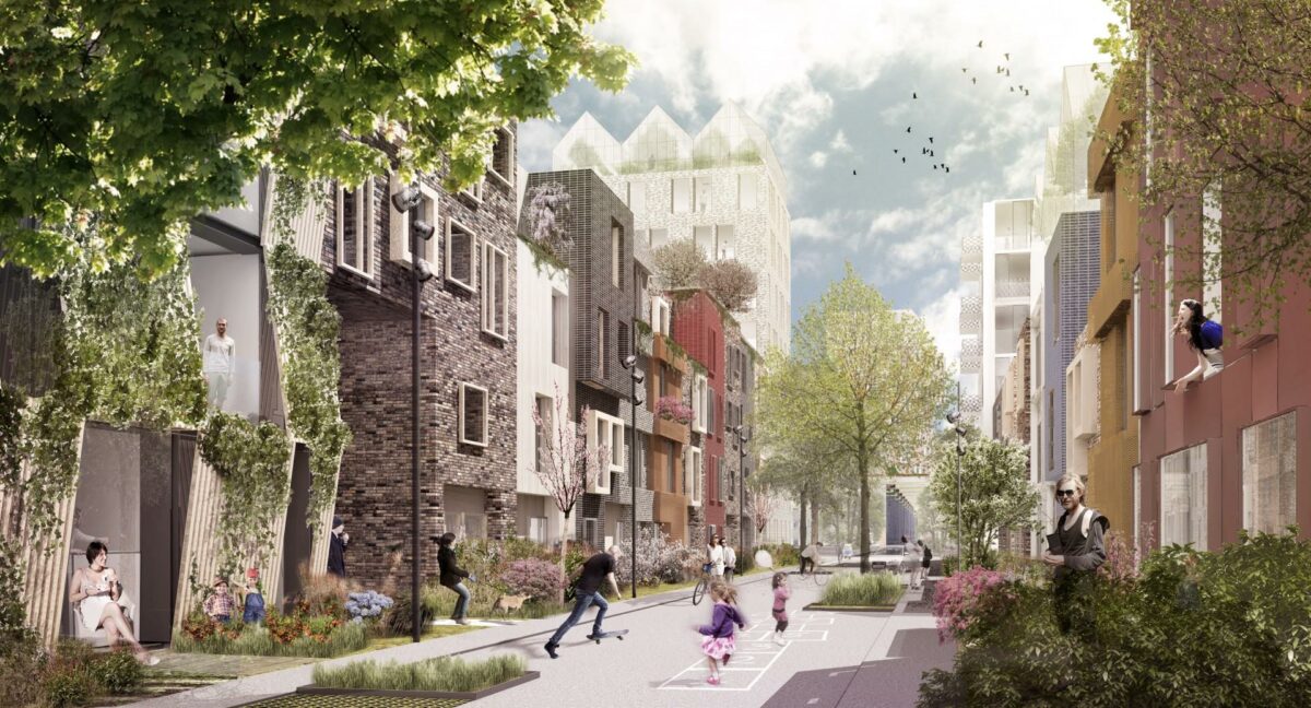 Masterplanen for Ny Valby har udløst stor investorinteresse for projektet. Visualisering: POLYFORM Arkitekter.