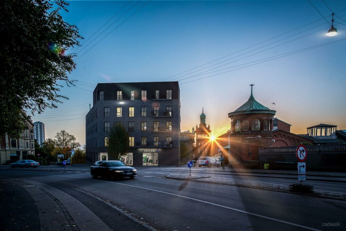 Jacobsens Hus opføres ved Carlsberg Byens nordvestlige indgang. Visualisering: Cadwalk.