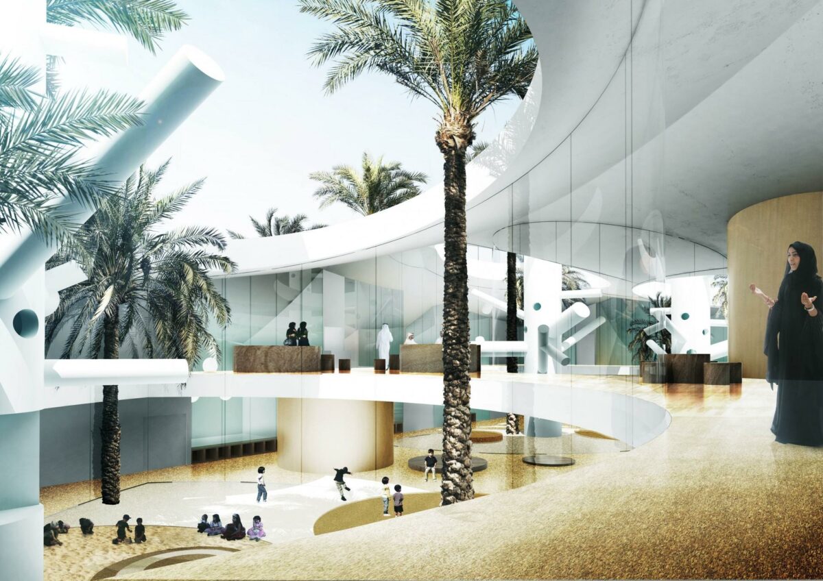 CEBRAs igangværende projekt Centre of Excellence for Early Childhood Development i Abu Dhabi. Visualisering: CEBRA.