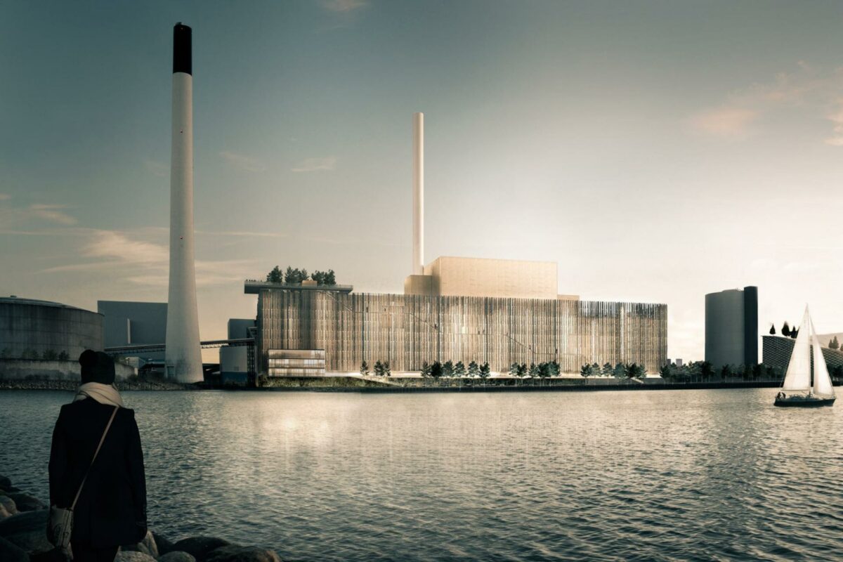 BIO 4 - Amagerværket skal udvides med en ny kraftværksblok til biomasse for at omstille energi-produktionen på værket fra kul til bæredygtig energi. I juni 2015 vandt Moe ingeniørrådgivningen på samtlige bygge-og anlægsarbejder. Illustration: Gottlieb Paludan Architects.