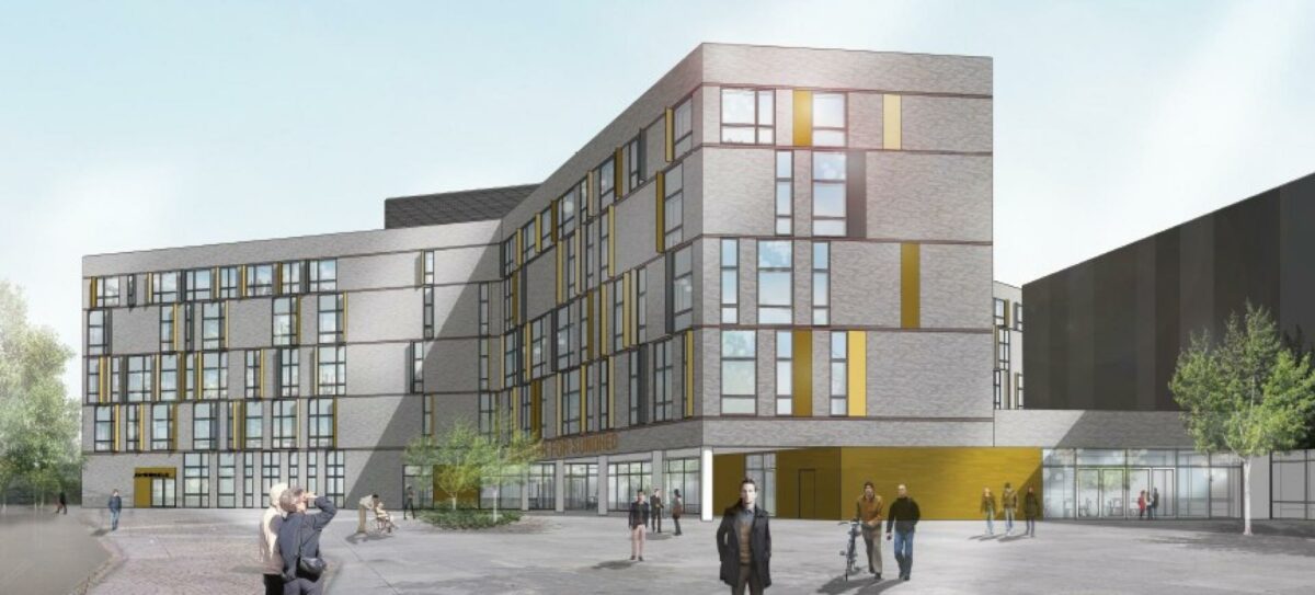 Hovedbygningen er tegnet af Arkitema Architects.