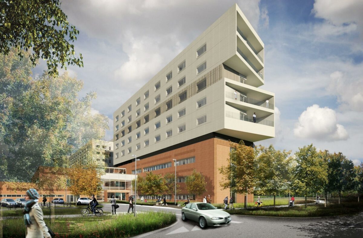 Sjællands Universitetshospital er et af de fire byggerier, som konferencen omhandler.