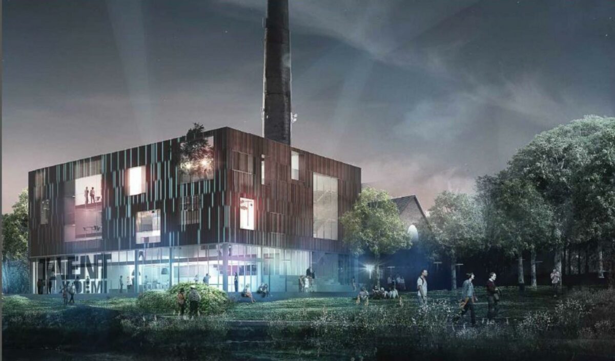 Talentakademiet i Holstebro er et projekt til 40 millioner kroner. Illustration: Cubo Arkitekter.