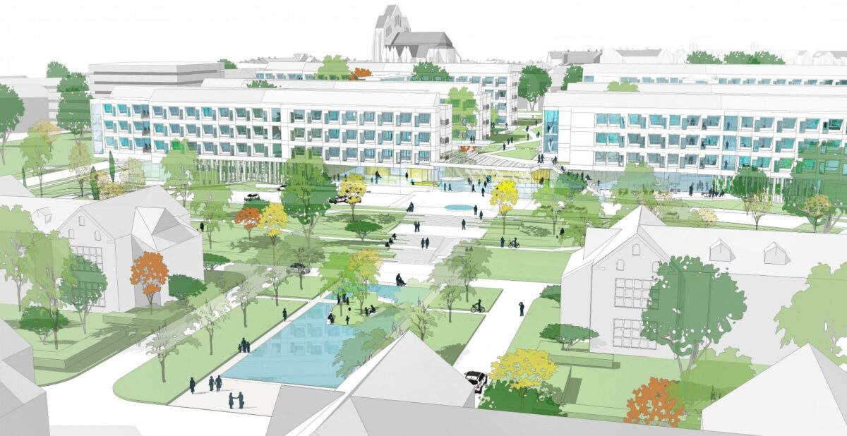 Akuthuset var det største projekt, KHR Arkitekter vandt i 2015. Illustration: KHR arkitekter, WHR Architects og Arup.