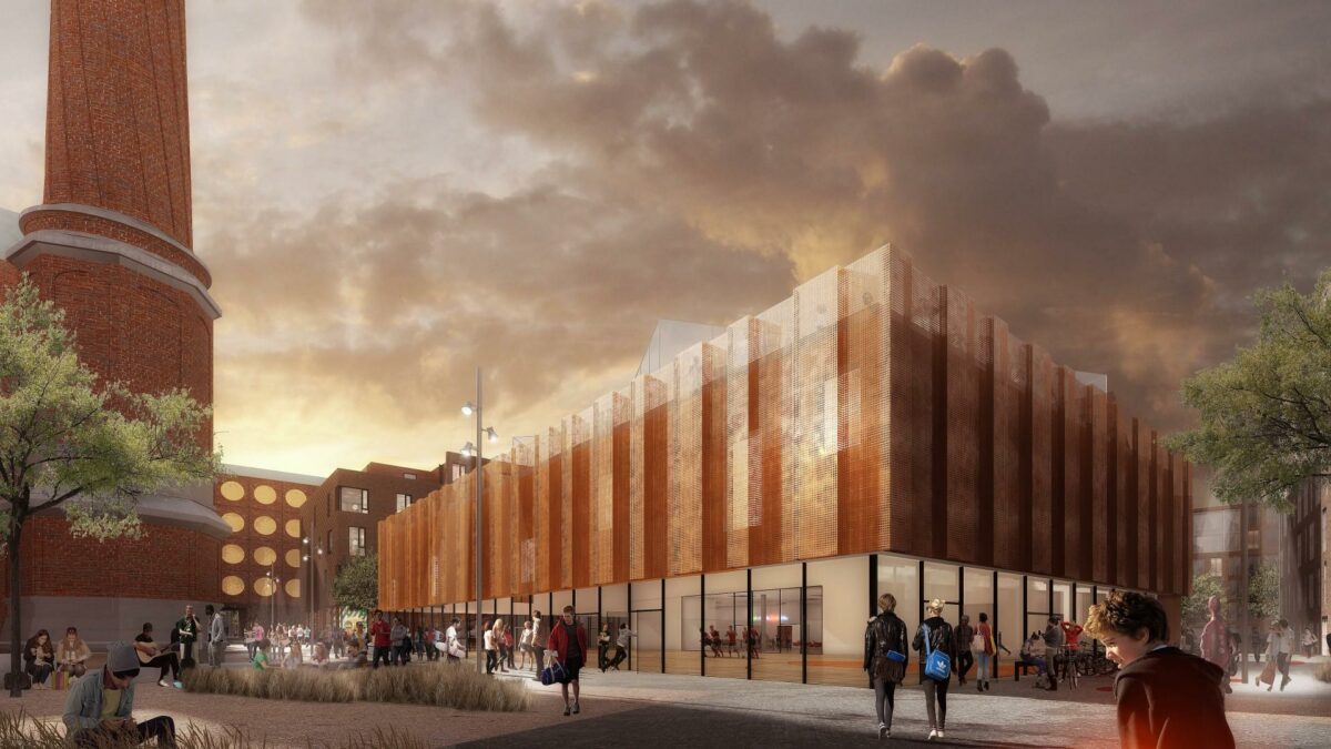 BAM Danmark skal bygge Europaskolen, der opføres som et cirka 14.000 kvm stort nybyggeri, der spænder over fem etager. Visualisering: Nord Architects Copenhagen og Vilhelm Lauritzen Arkitekter.