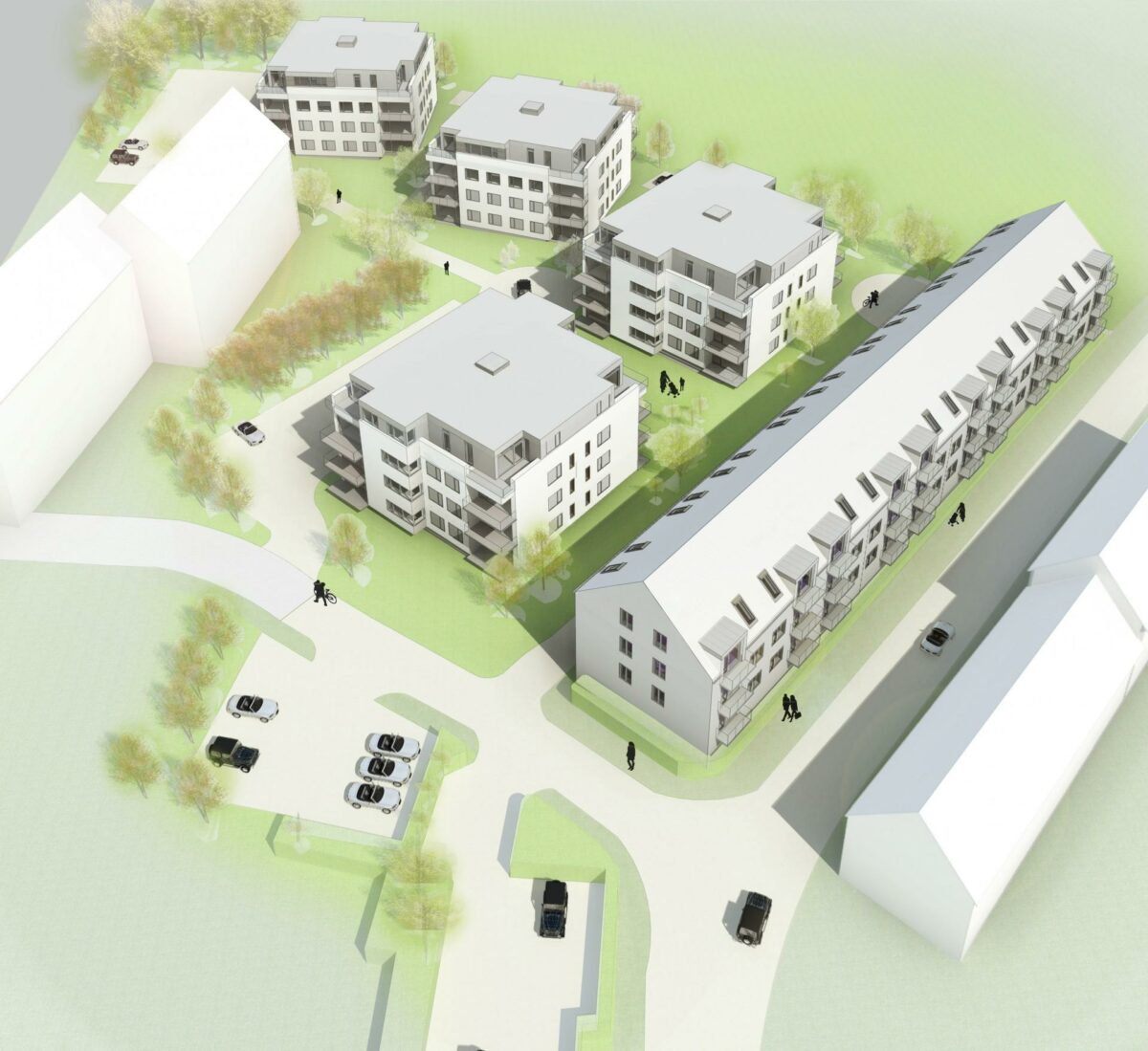 MT Højgaard skal opføre de 94 lejligheder på samlet 9.500 kvadratmeter i Hillerød. Illustration: MT Højgaard.