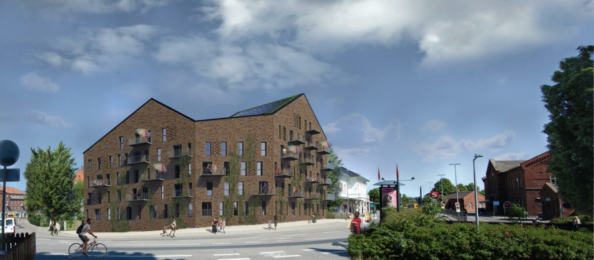 PKA investerer 115 millioner kroner i svanemærkede lejeboliger i Hillerød. Illustration: PKA.