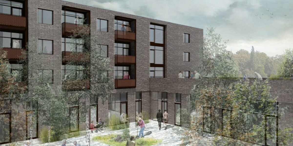 STB Byg vandt totalentreprisen på Huset William i Valby. Et projekt til ca. 81 mio. kr. Det gamle plejehjem nedrives helt og genopstår med 56 tidssvarende plejeboliger. Visualisering: Kant Arkitekter.