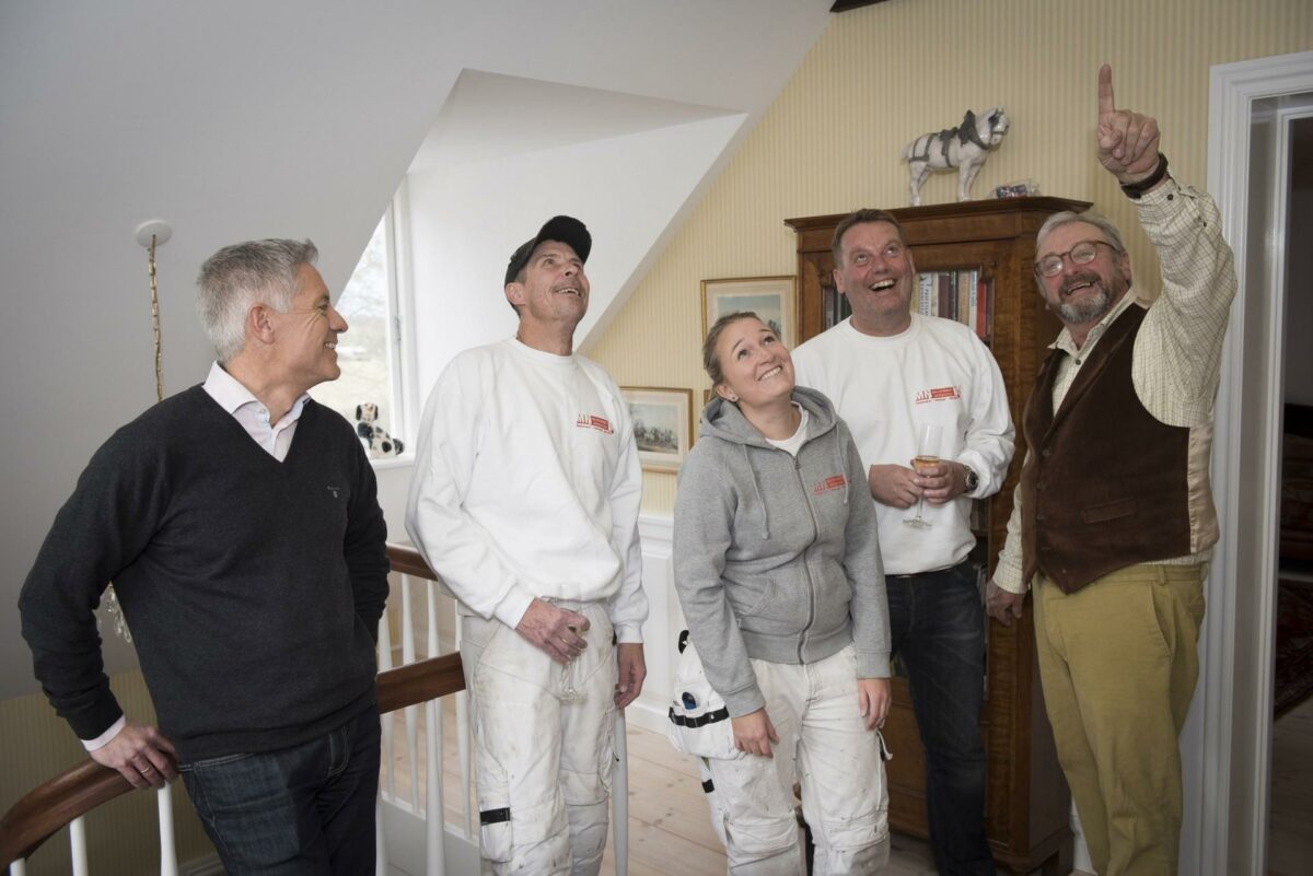 Fra venstre Ole Draborg, Peder Oxenbøll, Camilla Schleimann, Kim David Kristensen og Hans Zøllner. Foto: Søren Hytting.