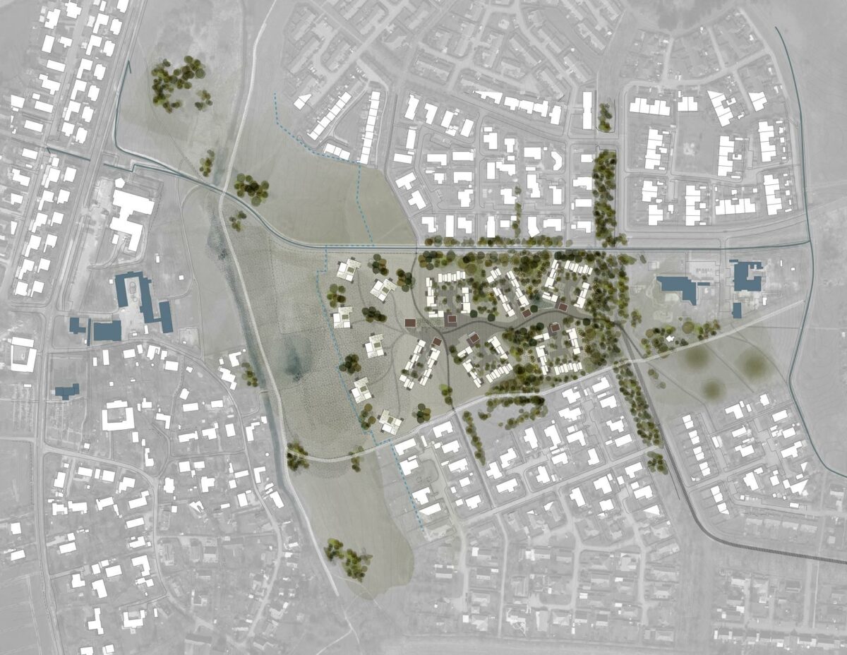 Arkitektfirmaerne Dissing+Weitling samt MOVE Arkitektur gav et vinderbud på, hvordan Degnejorden midt i Lejre Stationsby kan udvikles til boligområde.