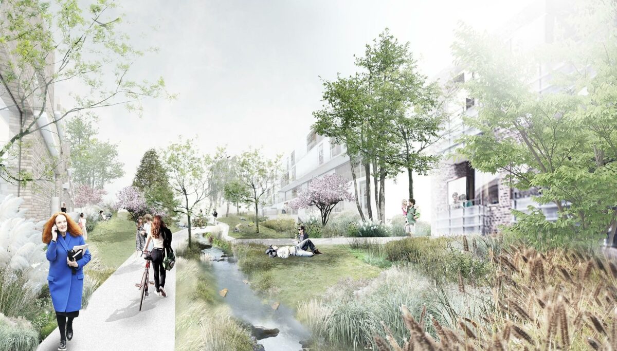 Med erhvervelsen af de to byggeretter kan Bonava opføre yderligere 124 boliger. Visualisering: Bonava.