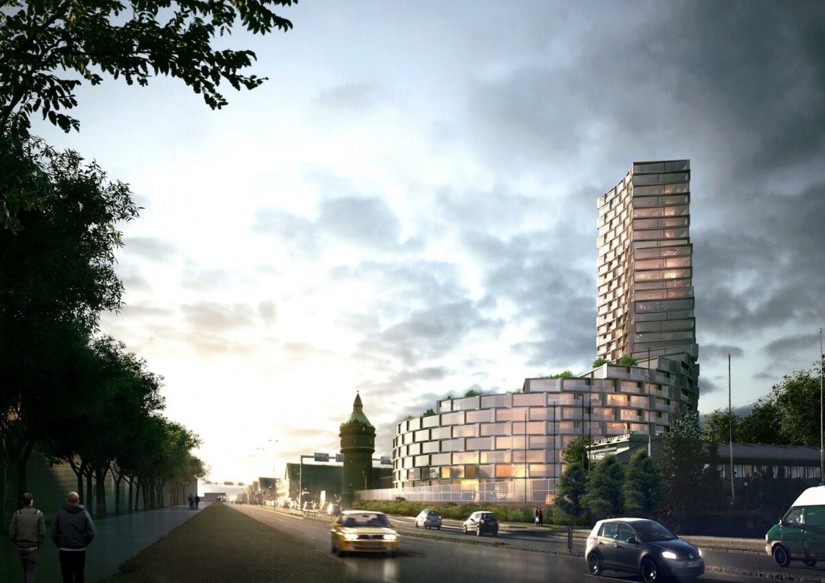 Nu har byrådet i Aarhus givet grønt lys til opførelsen af Danmarks højeste boliger. Visualisering: 3XN.