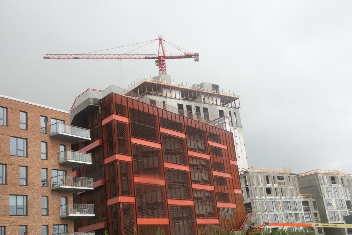I løbet af året har Dagens Byggeri besøgt mange byggepladser rundt i landet. Her er det Århusgadekvarteret i Nordhavn i juni. Foto: Niels Johan Juel Jensen.