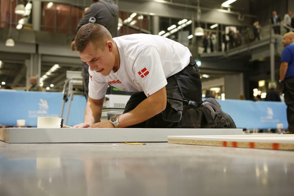 Mere end 300 af landets bedste elever dyster i mere end 40 forskellige fag - heraf mange under bygge og anlæg. Foto: SkillsDanmark.