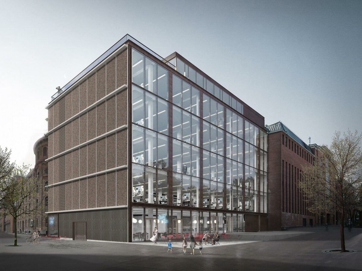 Dipylon Hus i Carlsberg Byen skal fremover udgør rammen for Arkitemas 150 medarbejdere i København. Illustration: Arkitema Architects.