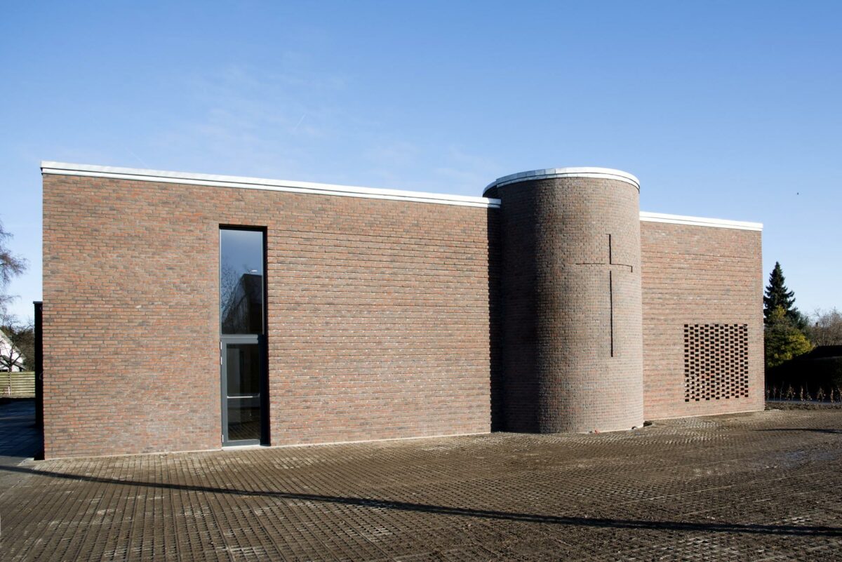 1000 mursten fra den gamle kirke er blevet genbrugt i opførelsen af den nye kirke i Herlev. Pressefoto.