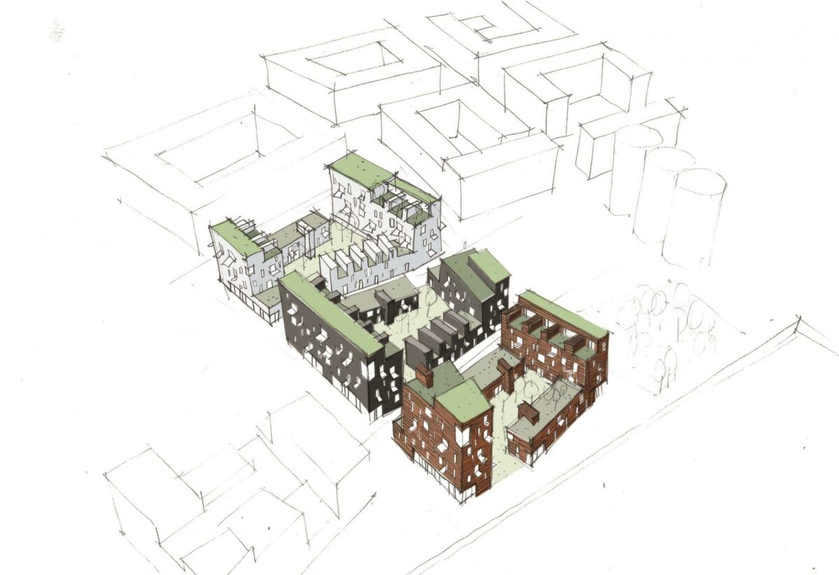 ELF Development, J+S Projektutveckling og JJW Arkitekter skal opføre 200 boliger i Skåne. Lejlighederne i Limhamn Sjöstad placeres i tre fritliggende kvarterer med en åben og spændende arkitektur. Der er lagt vægt på, at de fleste lejligheder får vandudsigt over havnen og Øresund. Illustration: JJW Arkitekter.