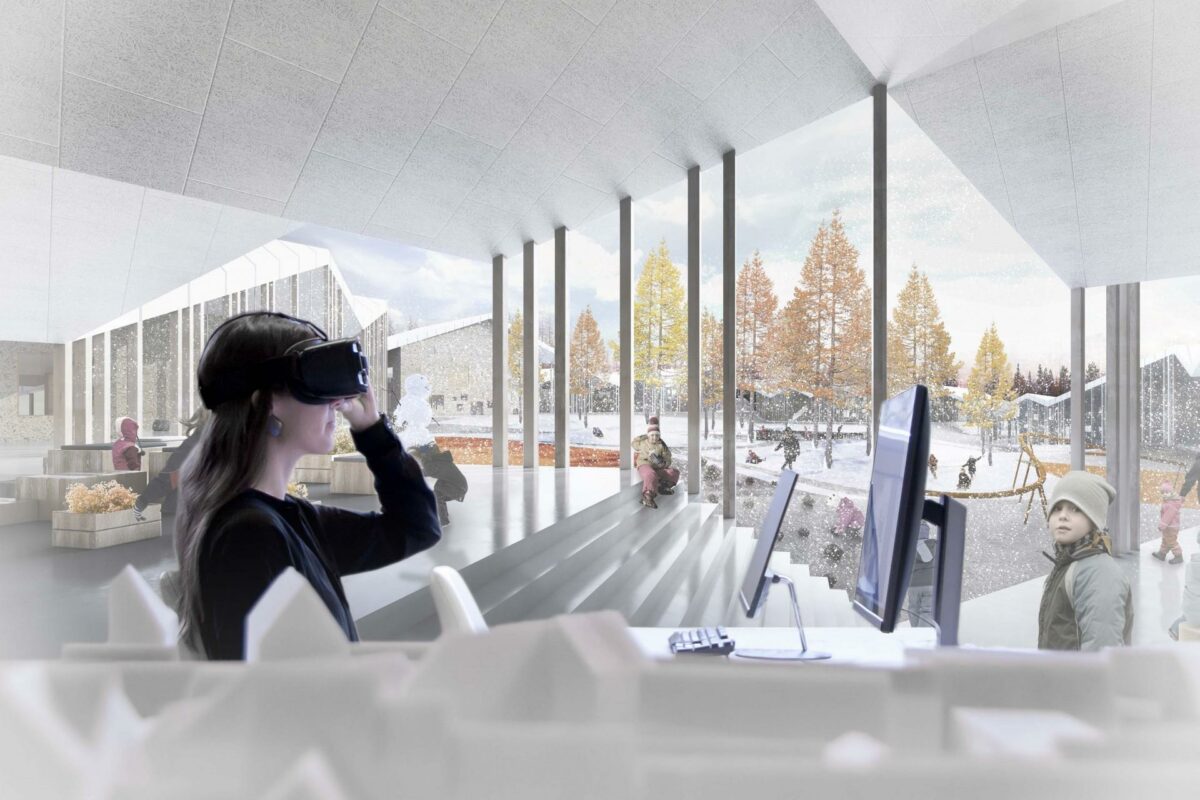 Cebra ser stor værdi i, at blandt andet bygherrer kan gå på VR-opdagelse i 3D-modeller. Illustration: Cebra/Kigop.