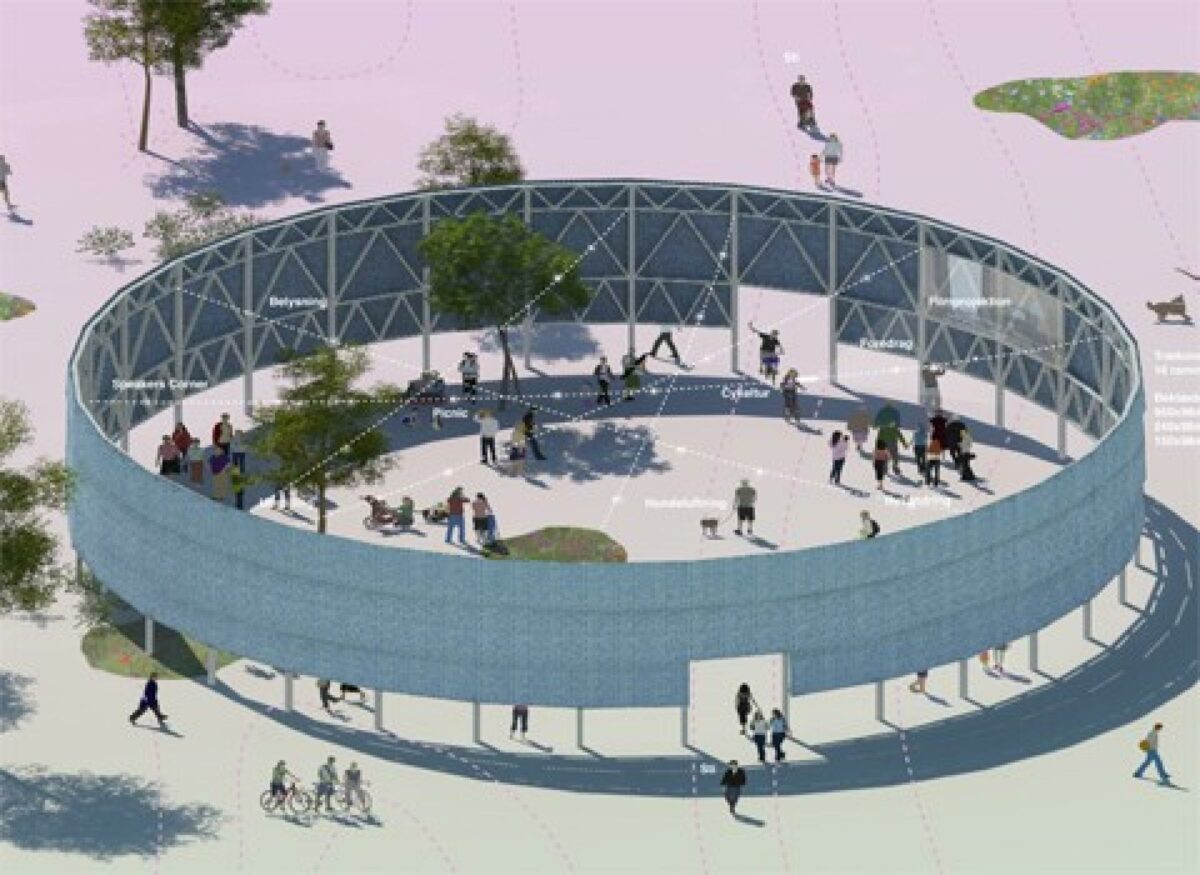 Arkitekt MAA Marie Joo Thorup og arkitekt MAA Troels Skov-Carlsen vandt foran de 58 andre indsendte forslag med pavillonen 'Rotunda'.