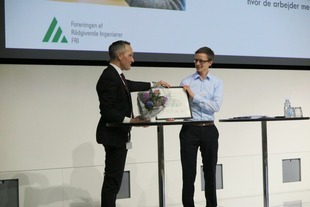 Jens Meyer fra Atkins er Årets Unge FRI-Rådgiver 2017. Foto: Dan Bjerring.