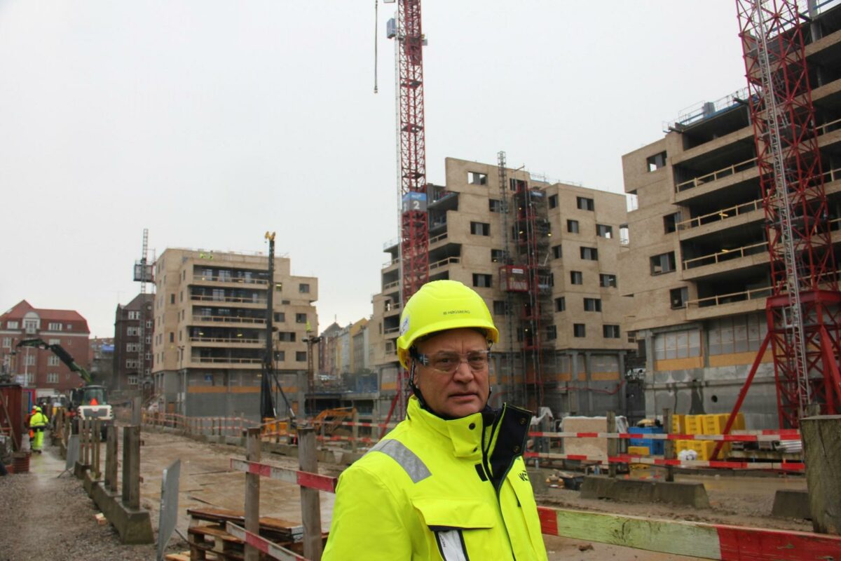 Senior projektchef Ib Høgsberg, NCC Construction, har stået med det daglige ansvar for byggeriet af Frederiks Plads siden januar 2015. Foto: Torben Jastram.