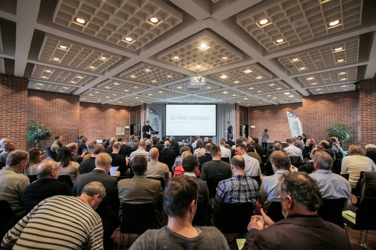 Den første konference i Skandinavien om 3D printet byggeri blev udsolgt på kort tid. Pressefoto.