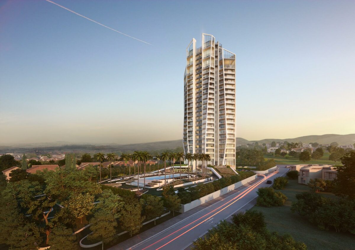 Upton-Hansen Architects står bag det kommende 100 meter høje Skytower i Limassol, Cypern. Upton-Hansen Architects.